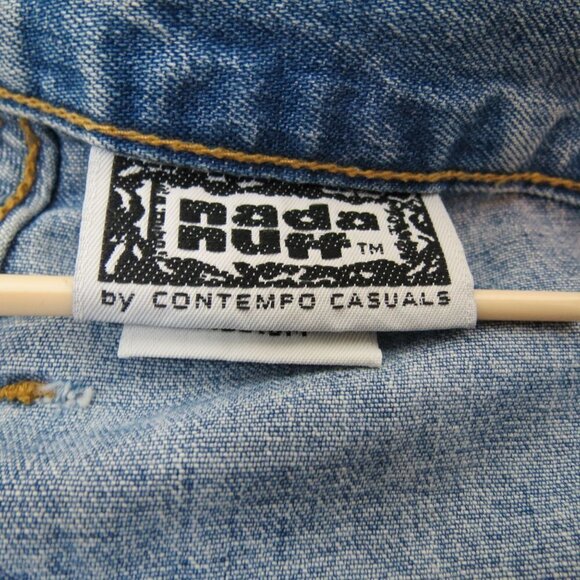 Vintage 90s Y2K NADA NUFF Womens Loose Wide Leg Carpenter Jeans DEADSTOCK Size M - Picture 9 of 11